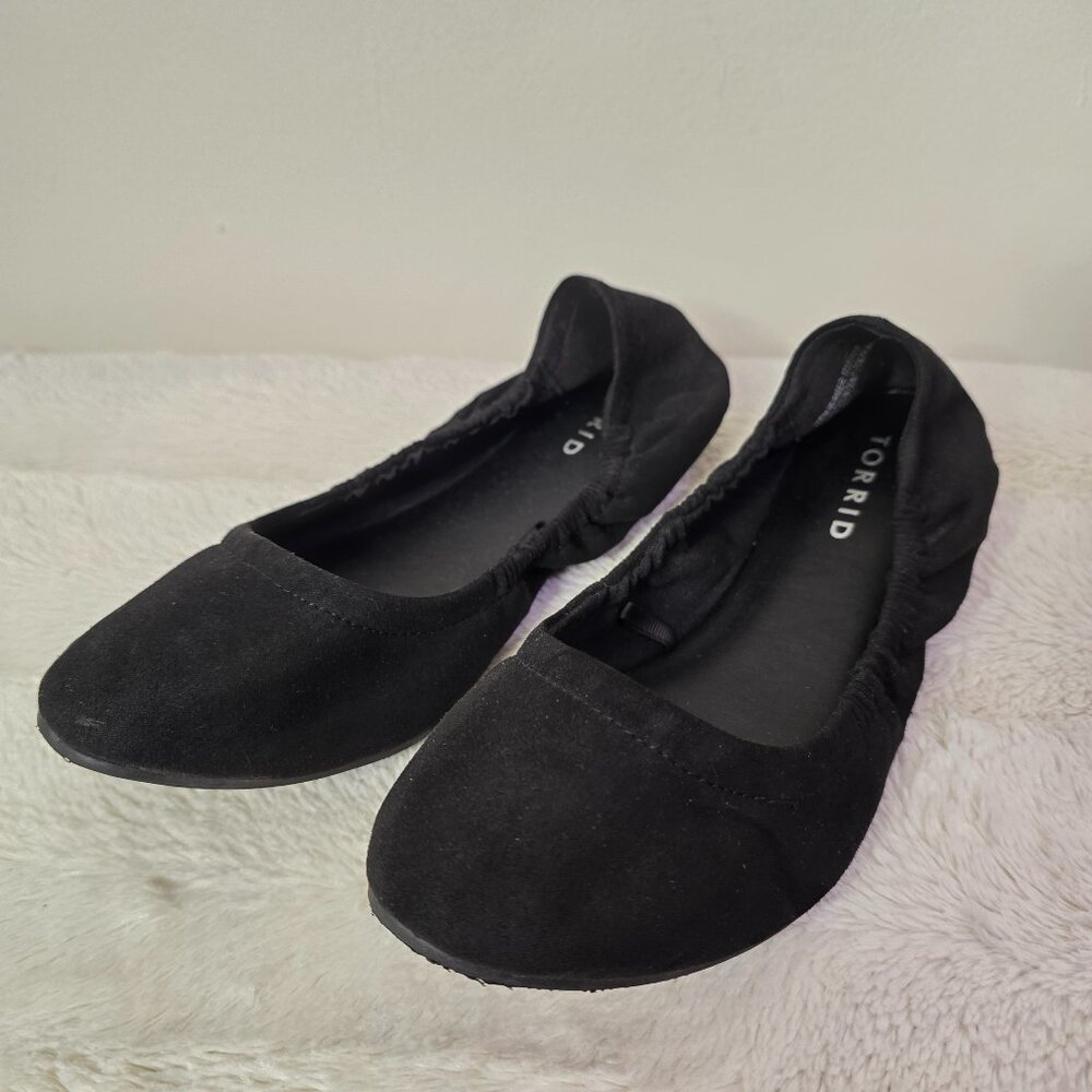 Torrid  - Faux Suede Scrunch Ballet Flat -  7.5WW